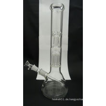 Downstem Glaspfeife zum Rauchen mit 8 Armbecher (ES-GB-122)